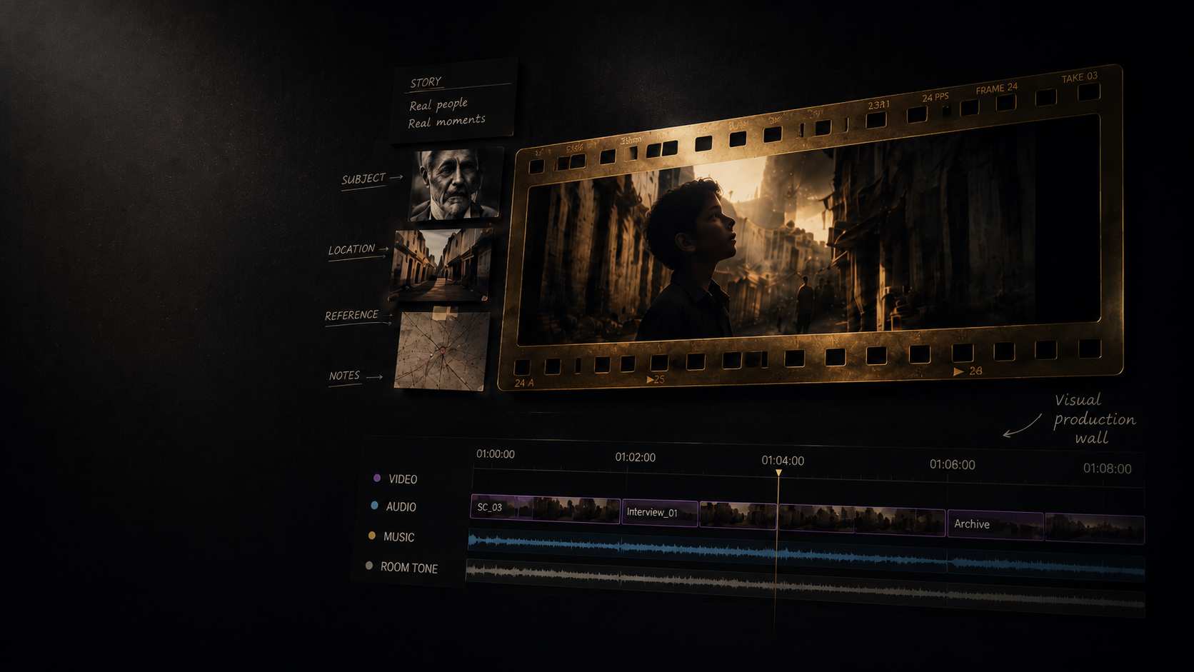 FrameAid cinematic production workspace
